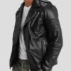 WESLEY BLACK QUILTED LEATHER JACKET