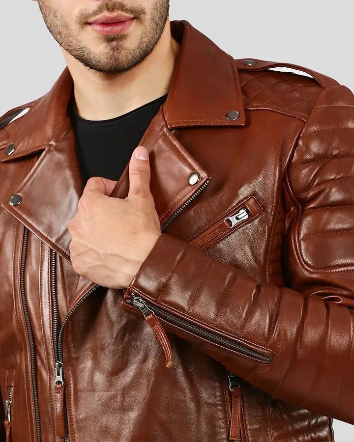 BRAD BROWN MOTORCYCLE LEATHER JACKET - Image 4