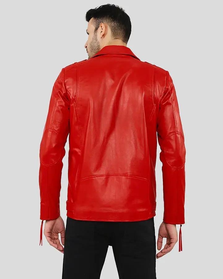 BUEL RED MOTORCYCLE LEATHER JACKET - Image 7