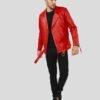 BUEL RED MOTORCYCLE LEATHER JACKET