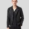 CALEB BLACK BIKER LEATHER JACKET
