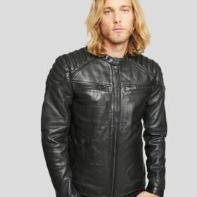 GARY BLACK MOTORCYCLE LEATHER JACKET
