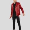 ZUSE RED MOTORCYCLE LEATHER JACKET
